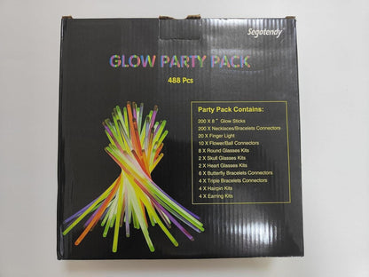 Halloween Deko 488PCS Knicklichter Party Set Leuchtstäbe Fingerlampe Neon Brille