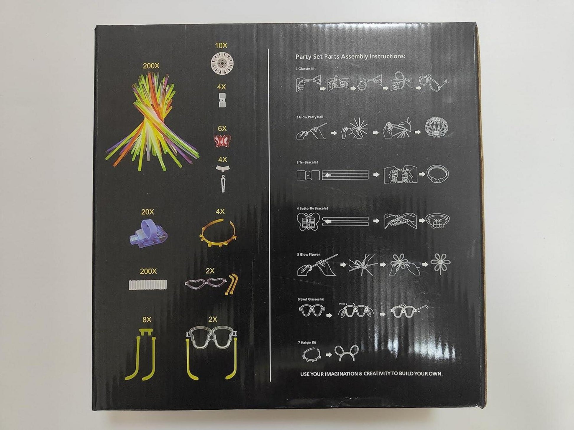Halloween Knicklichter 488PCS Party Set Leuchtstäbe Neon Zubehör