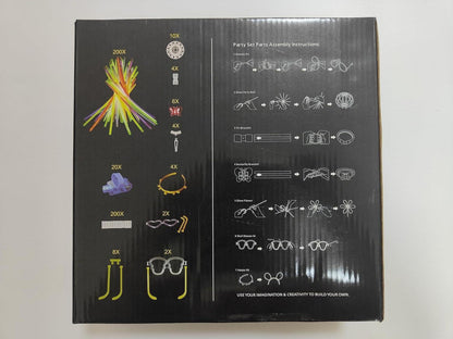 Halloween Knicklichter 488PCS Party Set Leuchtstäbe Neon Zubehör