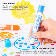 Dot Marker Set für Kinder-Kunstaktivitäten, auswaschbar & ungiftig, 30 farbige Bingomarker