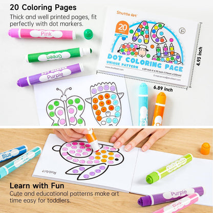 30 bunte Dot Marker Bingo Dabbers, auswaschbar, 20