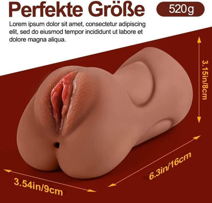 Masturbator 3-in-1 Taschenmuschi Männer Realistisch Anal Vagina Solo