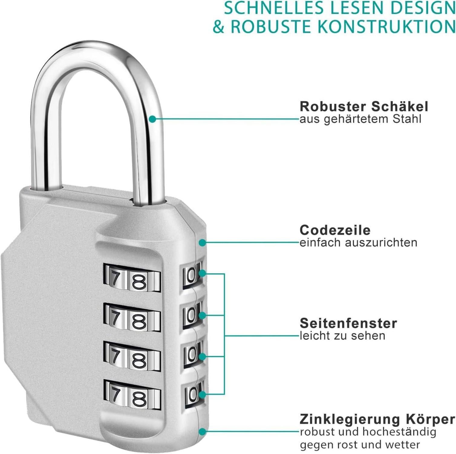 Zahlenschloss für Fitnessstudio Spind & Werkzeugkisten