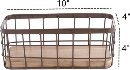 Dicunoy Metall Drahtkorb 2er Set, Schmaler Aufbewahrungskorb
