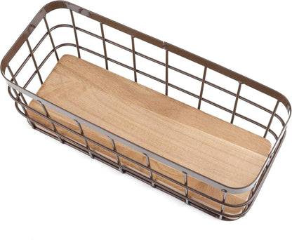 Drahtkorb Metall Aufbewahrung Organizer Schmal 10 x 10 x 25 cm