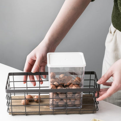 Kleiner Drahtkorb Metall Rechteckig Mini Aufbewahrung Bad Küche Büro 10x10x25 cm