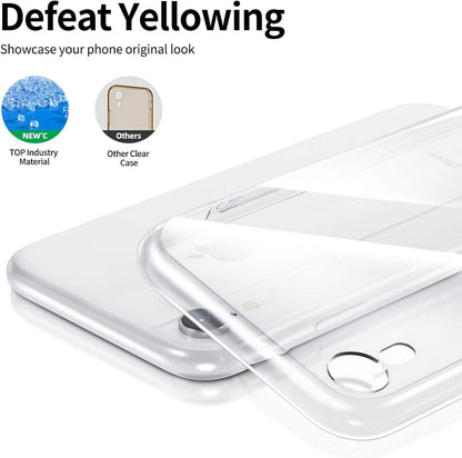NEW'C iPhone XR Hülle + 2 Panzer Schutzglas Set Transparent Ultra Slim