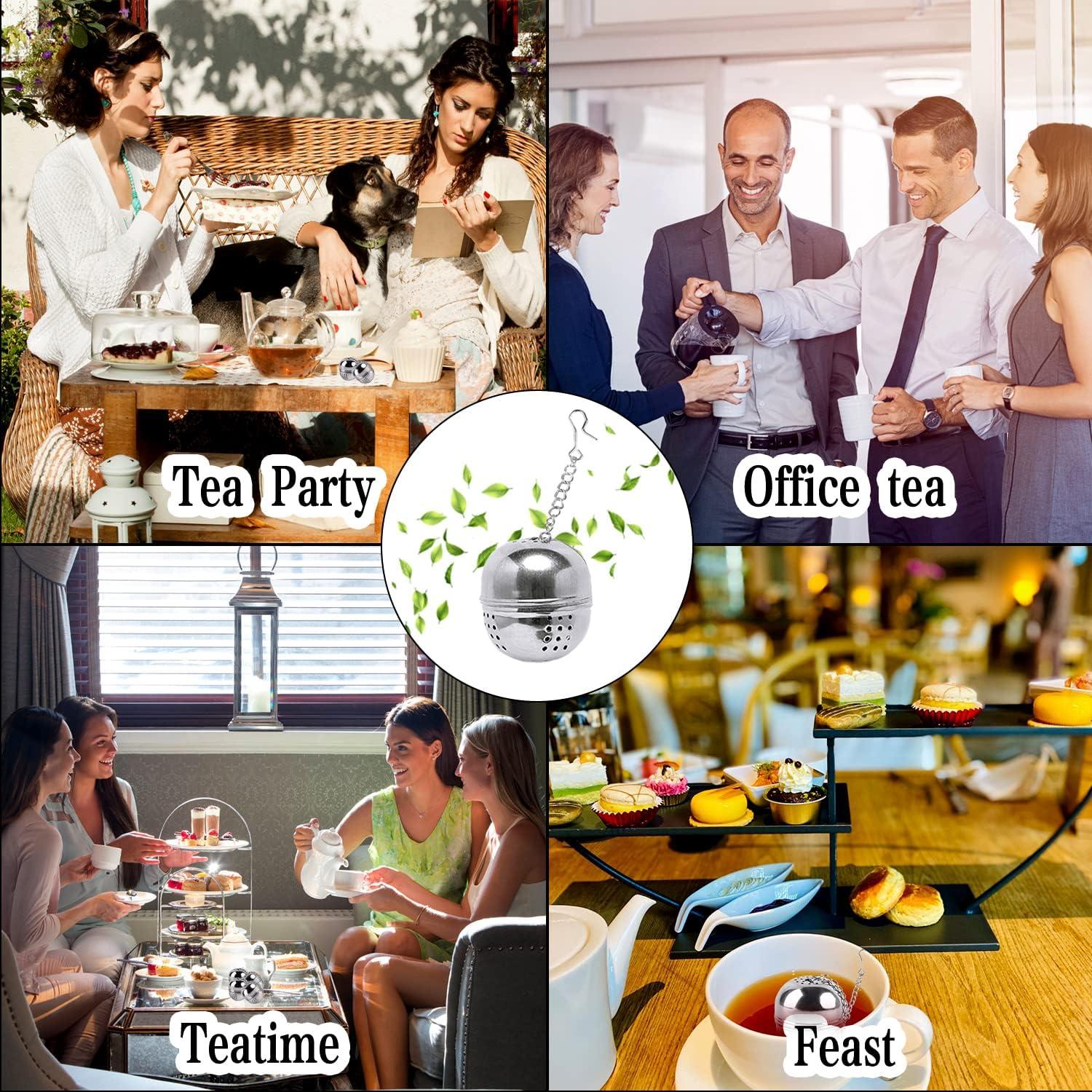 Teeei Teesieb Teekugel für Losen Tee aus Edelstahl 304 4 Stück