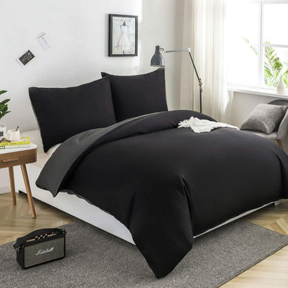 Bettwäsche Microfaser gebürstet Reißverschluss 200x200cm + 80x80cm