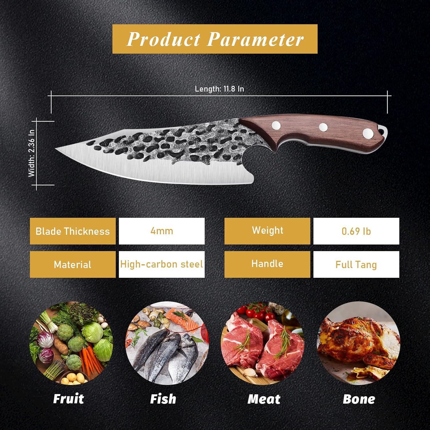 Japanisches DRAGON RIOT Kochmesser Profi Wikinger Outdoor BBQ Scharf Scheide