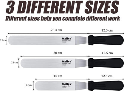 Abgewinkelter Zuckergussspatel Edelstahl Tortenspatel Set Backen 15cm