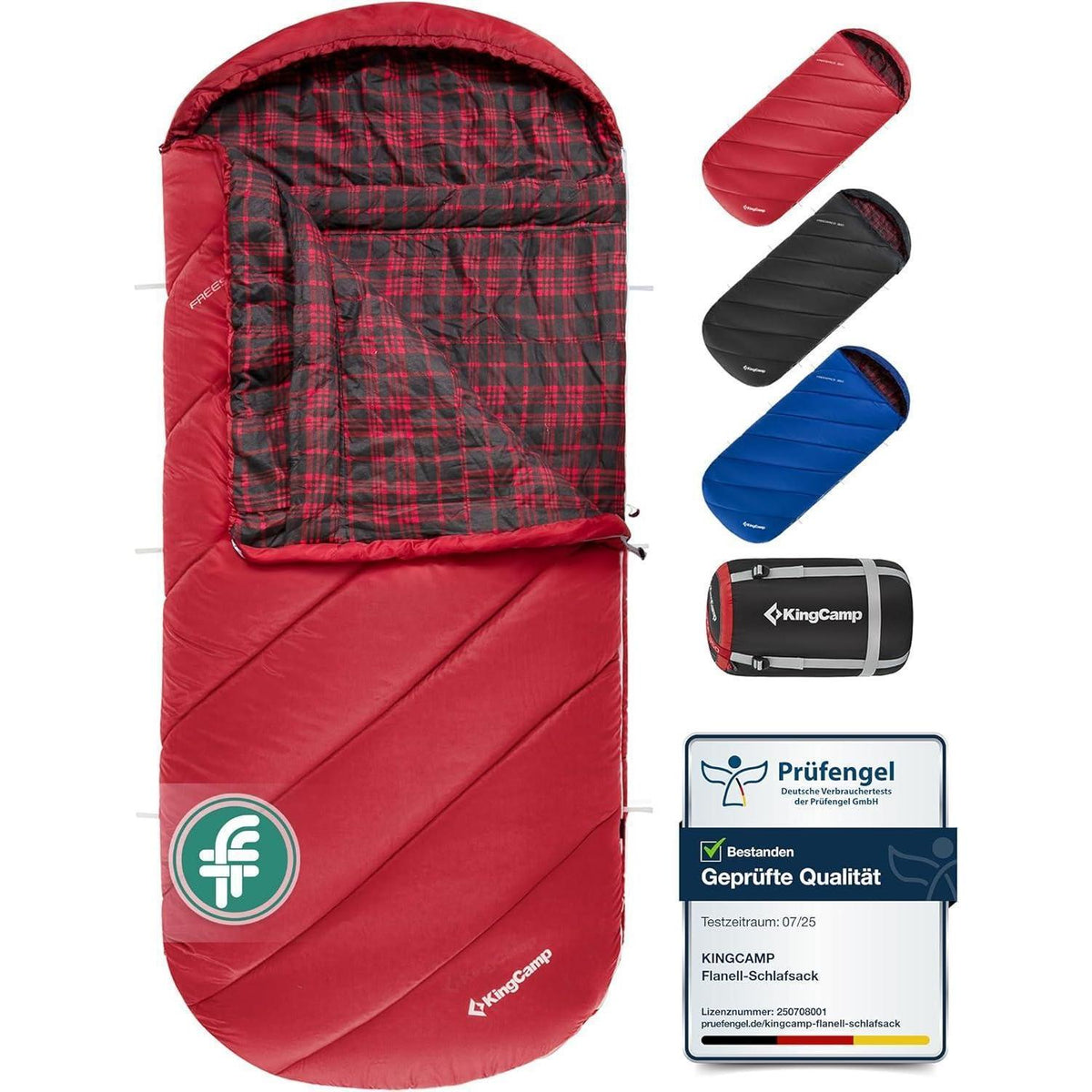 XXL Baumwoll-Deckenschlafsack für warme Nächte im Freien