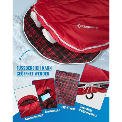 XXL Baumwoll-Deckenschlafsack für warme Nächte im Freien