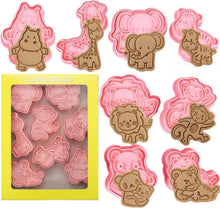 Ausstecher Set 8-teilig Kunststoff Tiere Keksformen Cartoon Fun