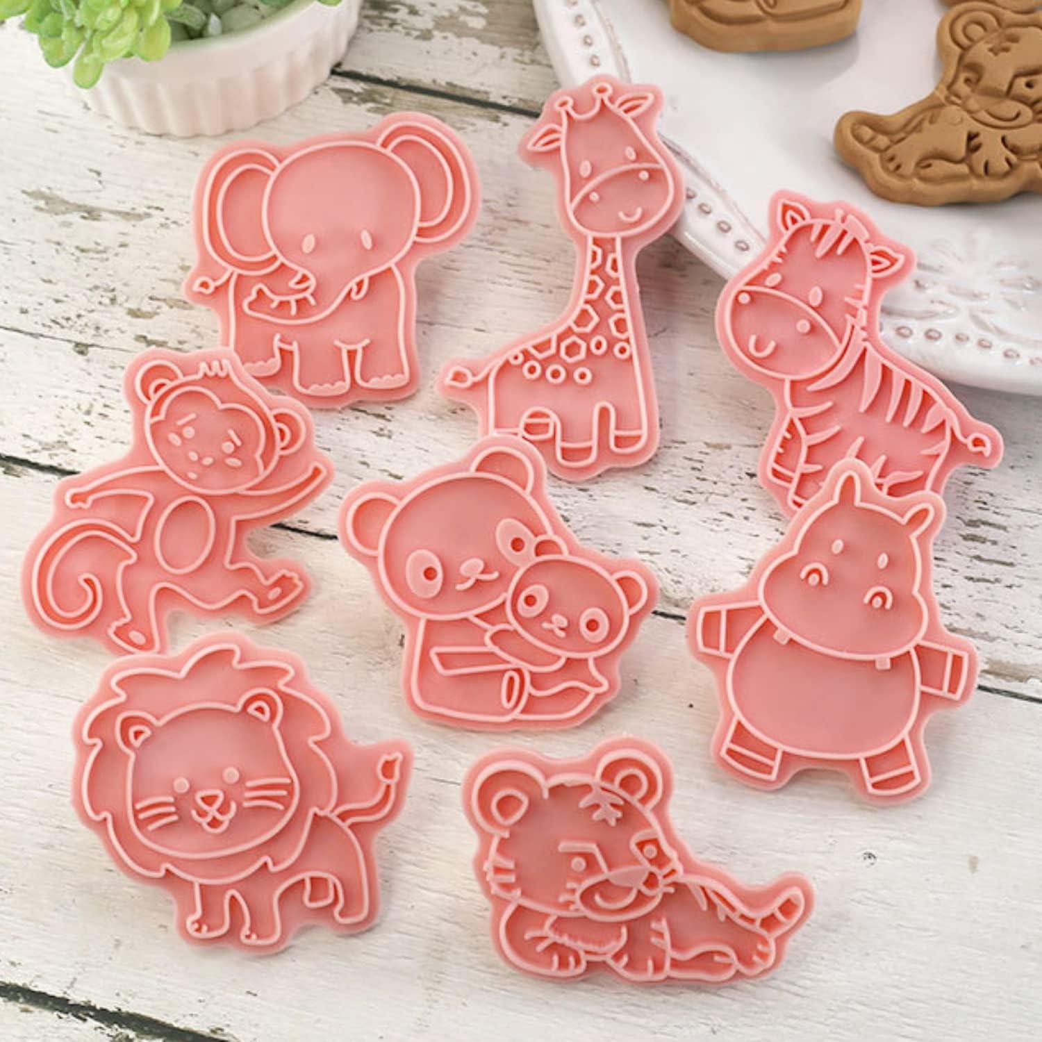 Crethink Tier Ausstecher Set 8-teilig Kunststoff Keksformen Cartoon Tiere