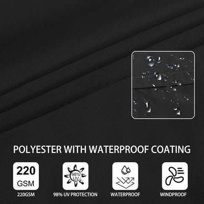 Großes Sonnensegel Wasserdicht 4x5m Viereckig Grau UV Schutz