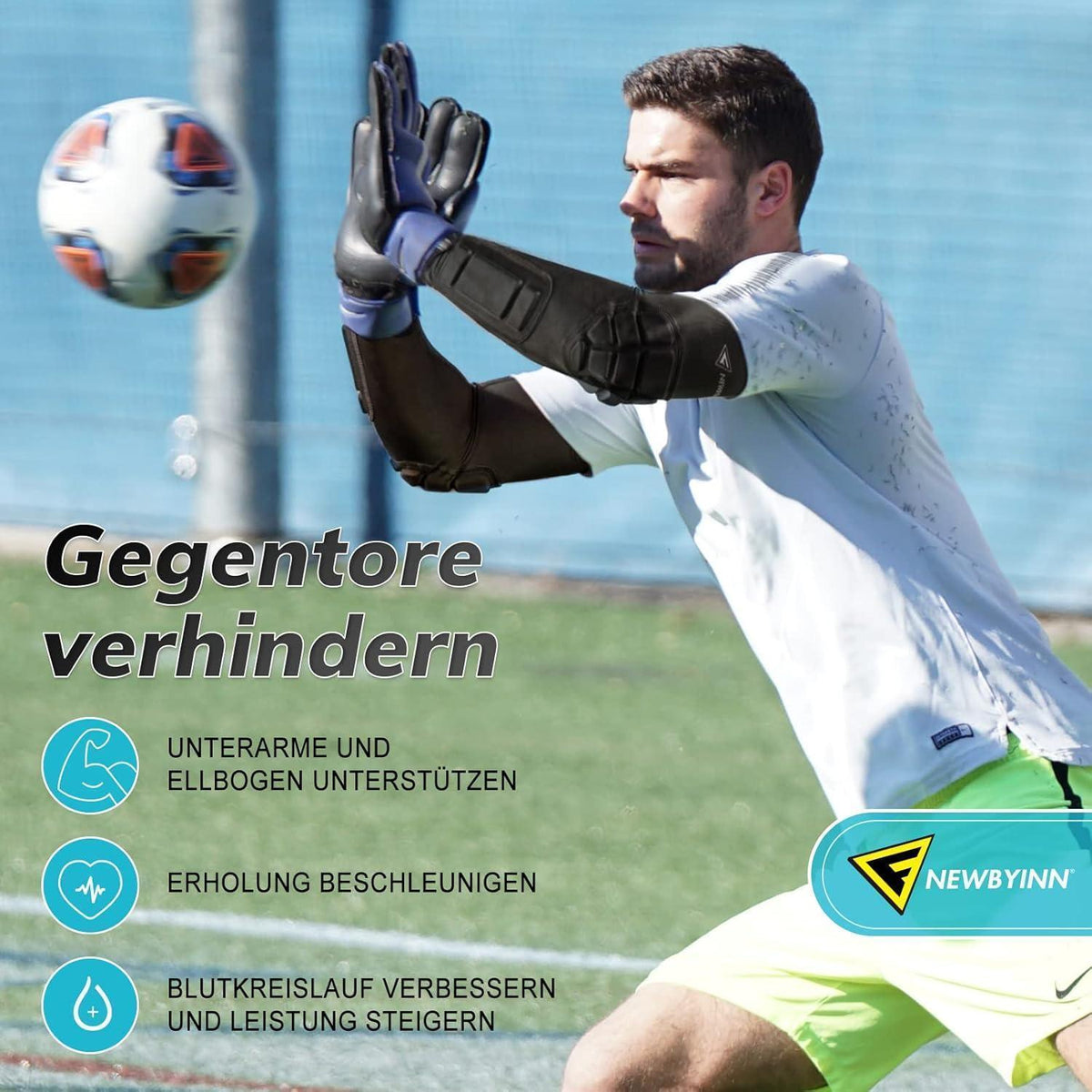 Gepolsterte Armschoner 2er-Pack | Ellenbogen- & Unterarmschutz für Sport