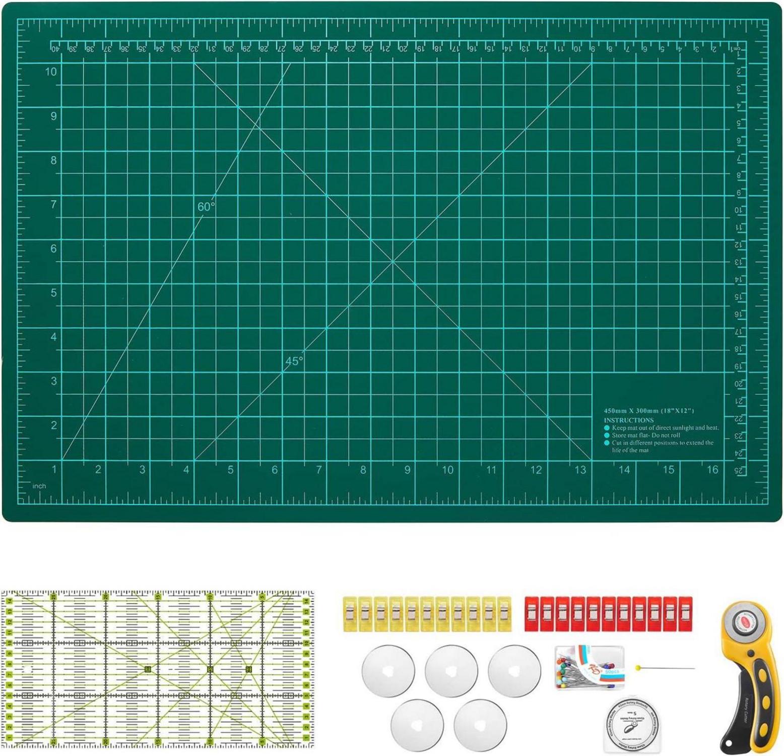 A3 Schneidematte Set Selbstheilende Schneideunterlage Rastern