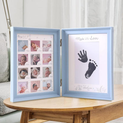Handabdruck Fußabdruck Baby Fotoalbum Blau