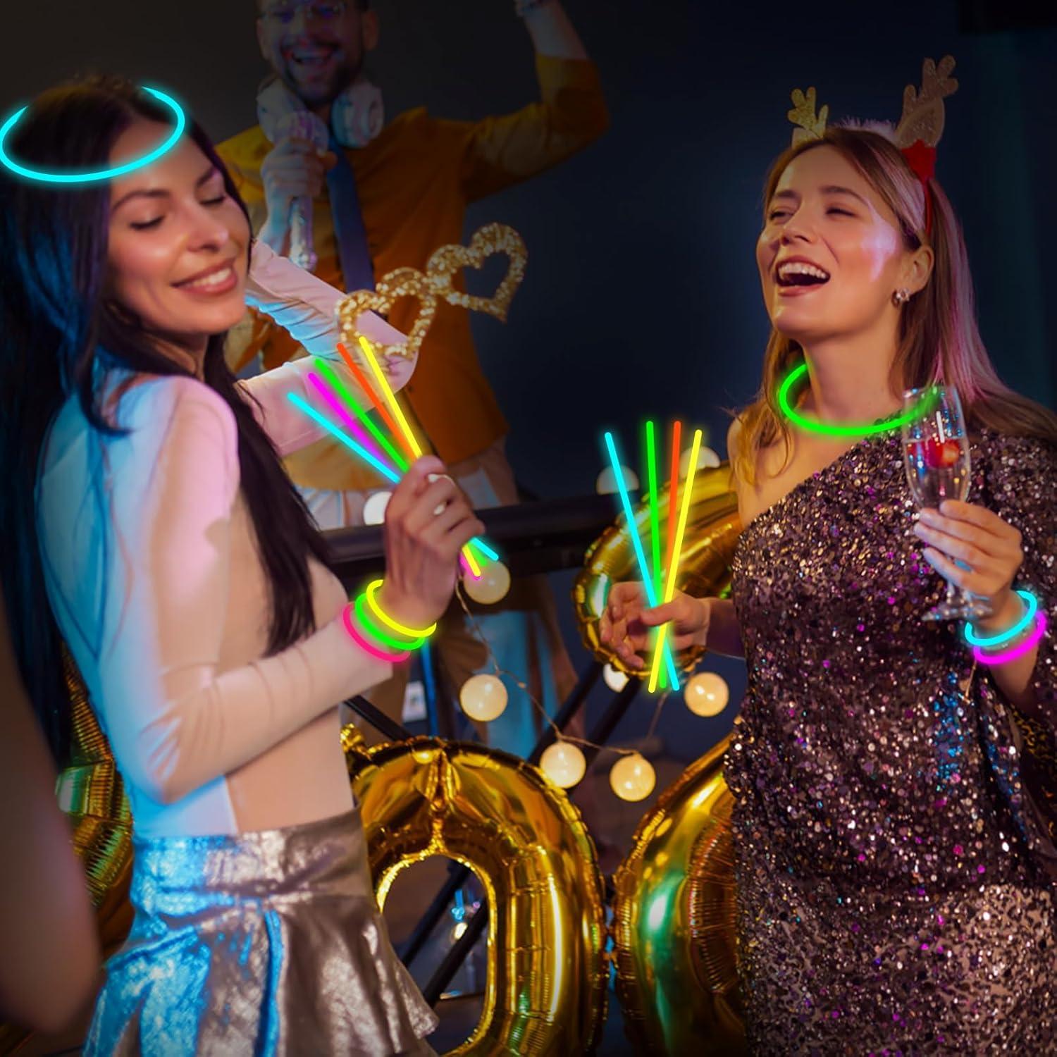 Neon Leuchtstäbe Party Set 100 Stück Knicklichter Kinder