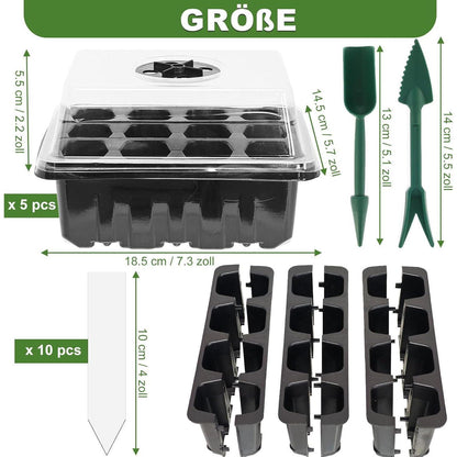 Anzucht Gewächshaus Pflanzkasten 6 Stück Zimmergewächshaus