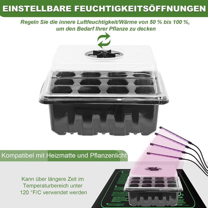 Anzucht Gewächshaus Pflanzkasten 6 Stück Zimmergewächshaus