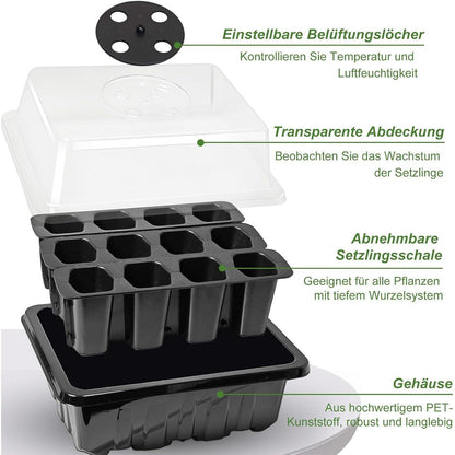Anzucht Gewächshaus Pflanzkasten 6 Stück Zimmergewächshaus