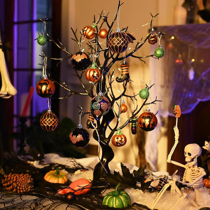 Halloween Kugeln Set für bruchsichere Dekoration, 40 Stück