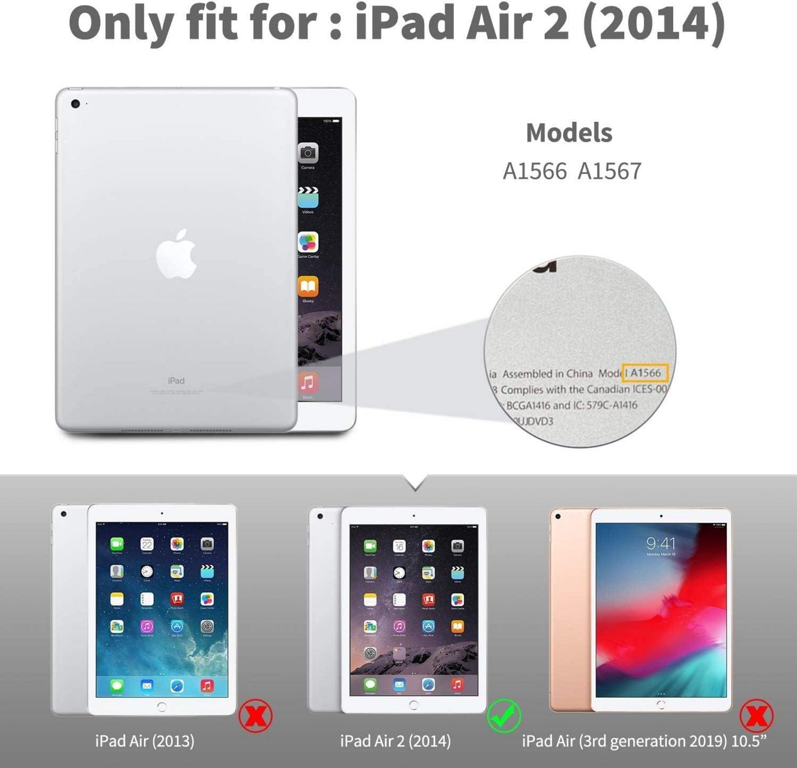 iPad Air 2 Hülle Ultra Dünn Transluzent Matt Rückseite