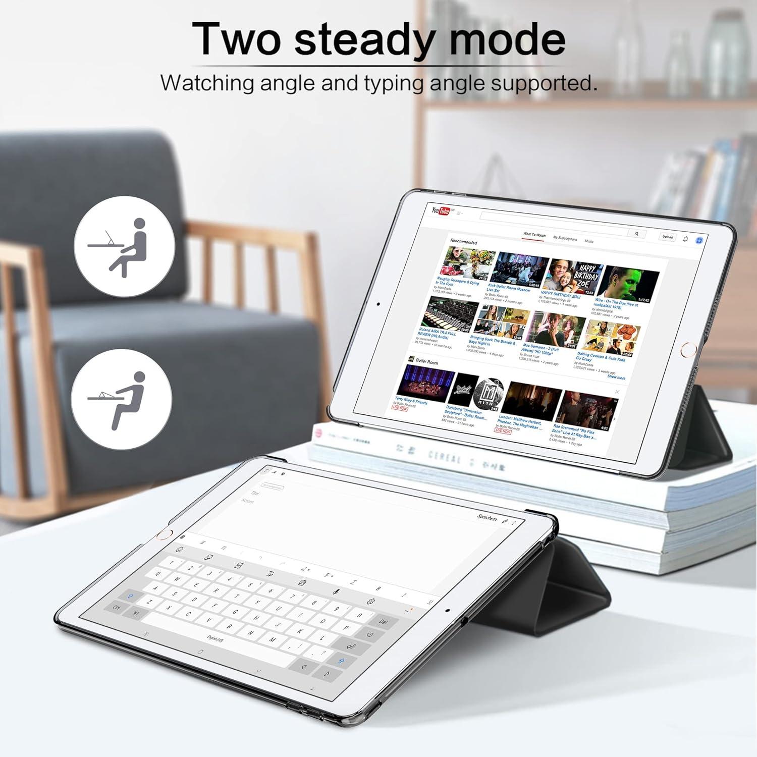 EasyAcc iPad Air 2 Hülle Ultra Dünn Matt Rückseite Schwarz