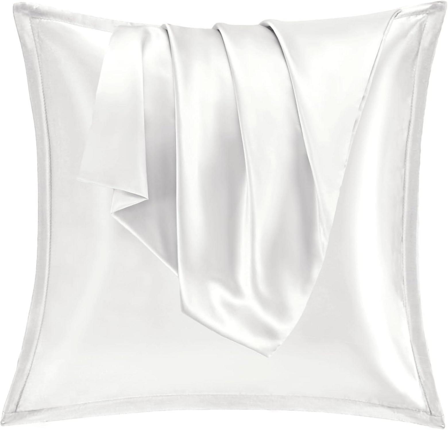 Satin Kissenbezug 80x80 2er Set Weich Silk Seidenkissenbezug Curly