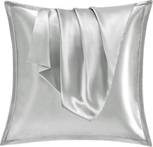 Satin Kissenbezug 80x80 2er Set Seidenkissenbezug Curly Haar Light