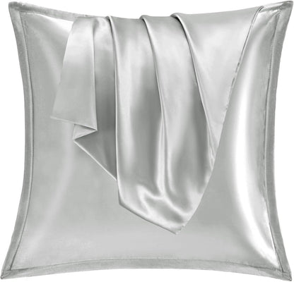 Satin Kissenbezug 80x80 2er Set Seidenkissenbezug Curly Haar Light