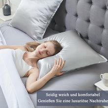 Satin Kissenbezug 80x80 2er Set Light Gray mit
