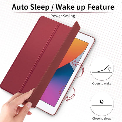 EasyAcc iPad 9.7 Hülle Transparent Matt Burgundisch