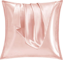 Satin Kissenbezug 80x80 Weich Silk Curly Haar Reißverschluss Rosa