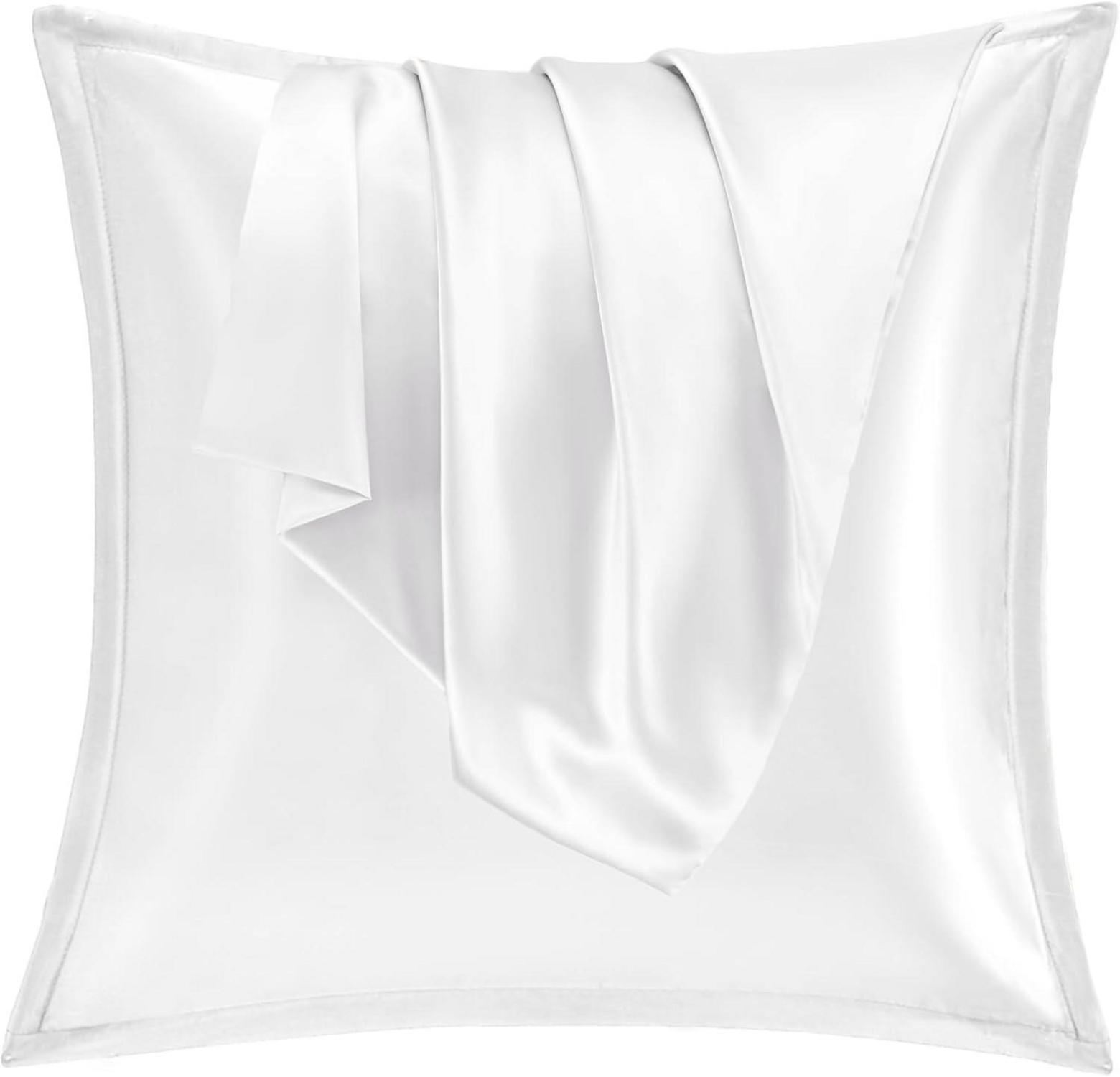 Satin Kissenbezug 80x80 2er Set Weich wie Silk Pillowcase Curly Haar