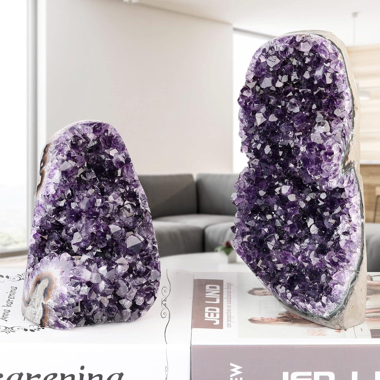 Natürlicher Amethyst Kristall Druse Cluster Quarz 1200-1500g