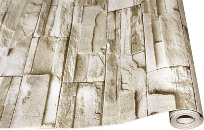 Selbstklebende Tapete Backstein Vintage Stein Ziegel 45x300cm Beige