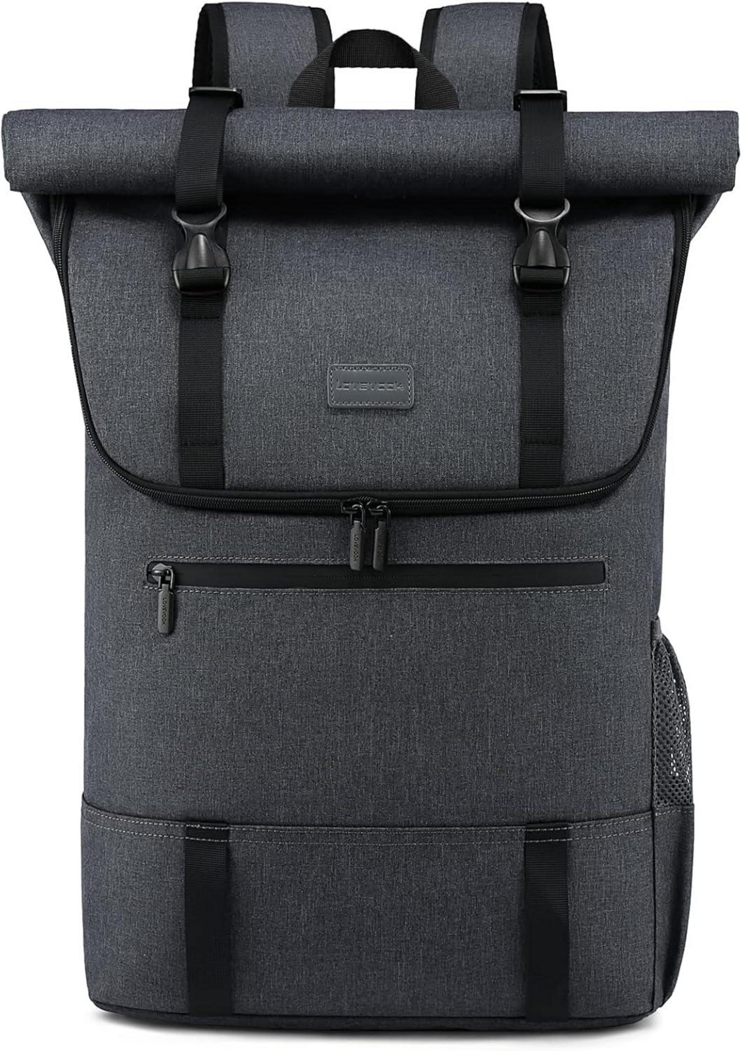 Roll Top Rucksack 17 Zoll Laptop wasserdicht groß für Arbeit Uni