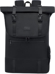 Wasserdichter Laptop Rucksack 17,3 Zoll Rolltop Schwarz
