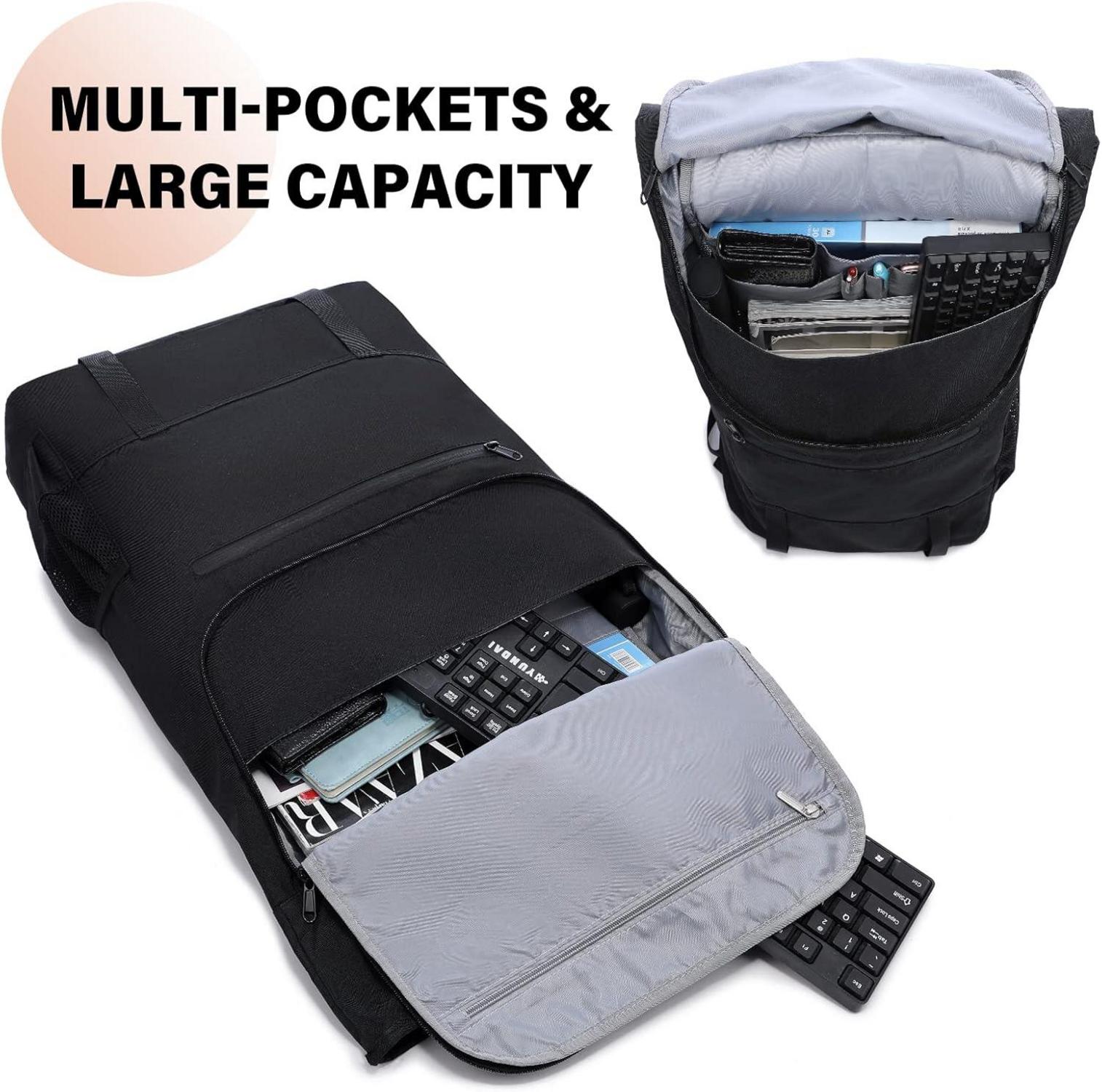 LOVEVOOK Rucksack Rolltop 17,3 Zoll Laptop Damen Herren