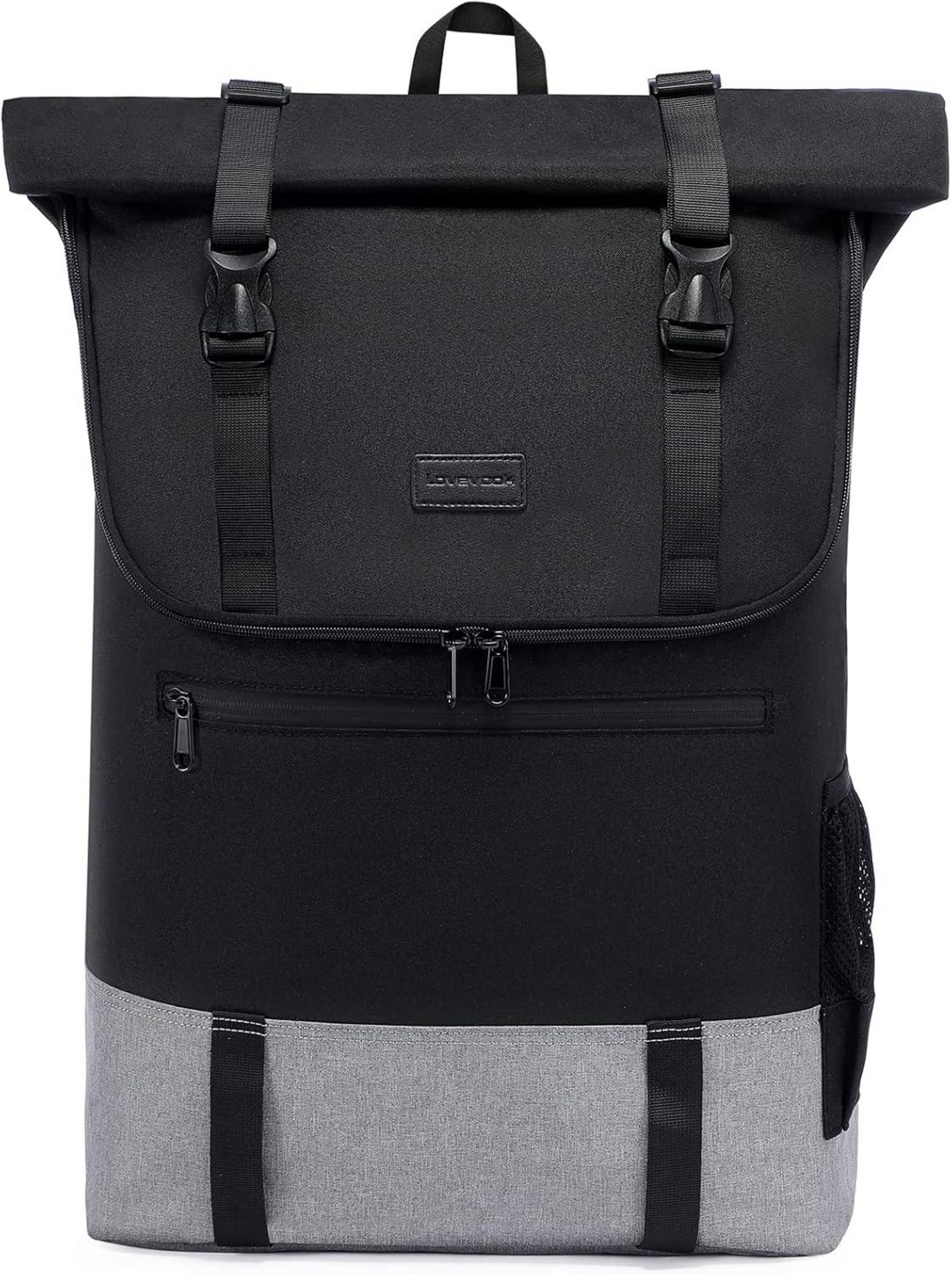 Großer Wasserdichter Laptop Rucksack 17,3 Zoll Rolltop Uni Arbeit