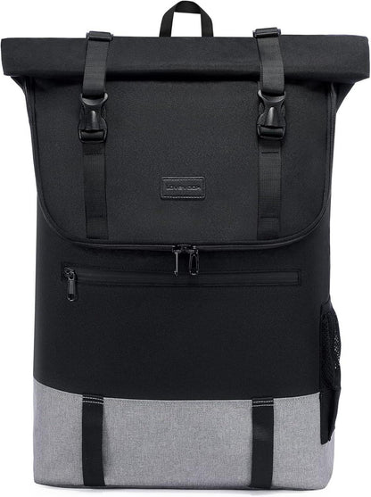 Großer Wasserdichter Laptop Rucksack 17,3 Zoll Rolltop Uni Arbeit