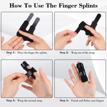 Fingerschiene 2 Stück Finger Stabilisator Schwarz Arthritis Tendinitis