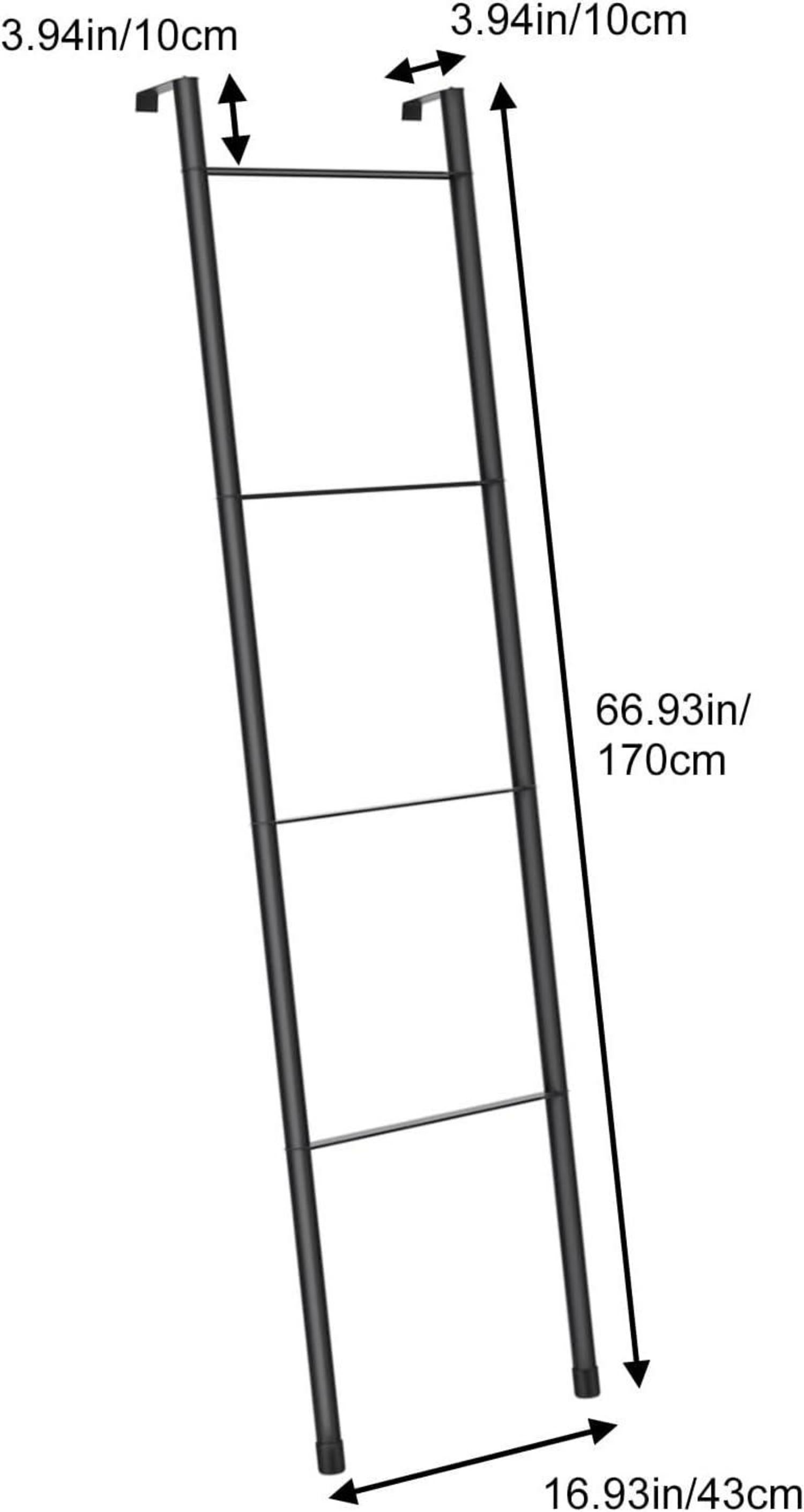Handtuchhalter Stehend Schwarz Metall 4-stöckig - Dekoratives