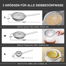 Feinmaschsieb-Set Premium Edelstahlsiebe verstärktem Rahmen