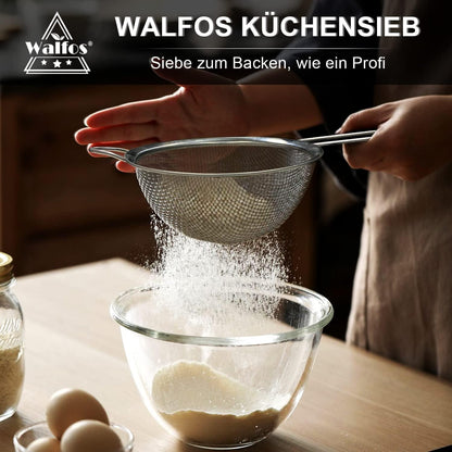 Feinmaschsieb-Set Edelstahl Premium-Griff 3 Größen