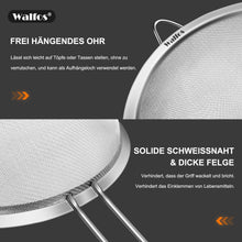 Walfos Premium Edelstahlsieb mit verstärktem Rahmen und