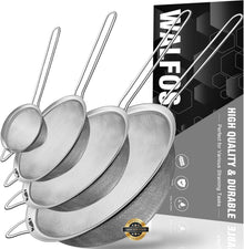 Feinmaschsieb-Set Premium-Edelstahlsiebe stabil Griff Gemüse Pasta Tee